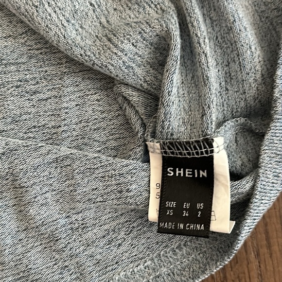 Light Heather blue halter backless dress size XS stretchy fitted Knit material - Picture 3 of 8